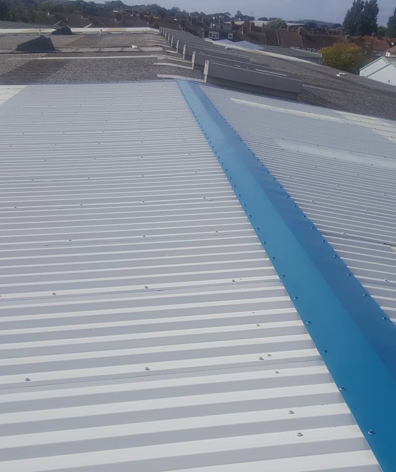 Over Roofing to a Factory Warehouse Roof in Worthing, West Sussex 1