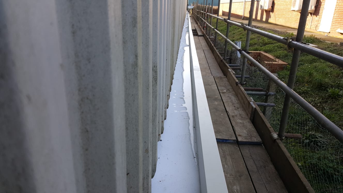 Roof Repairs to 2 No. Steel Gutters Serving a Workshop Roof in Edenbridge Kent 3