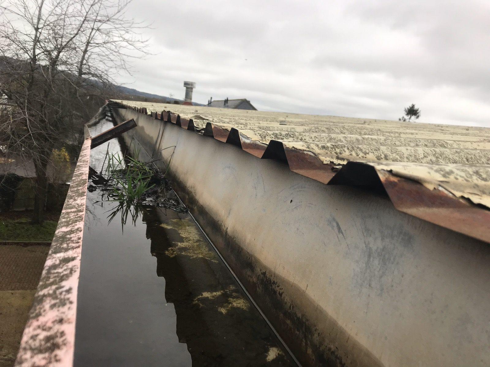 Repairs to a factory gutter in Borough Green, Kent
