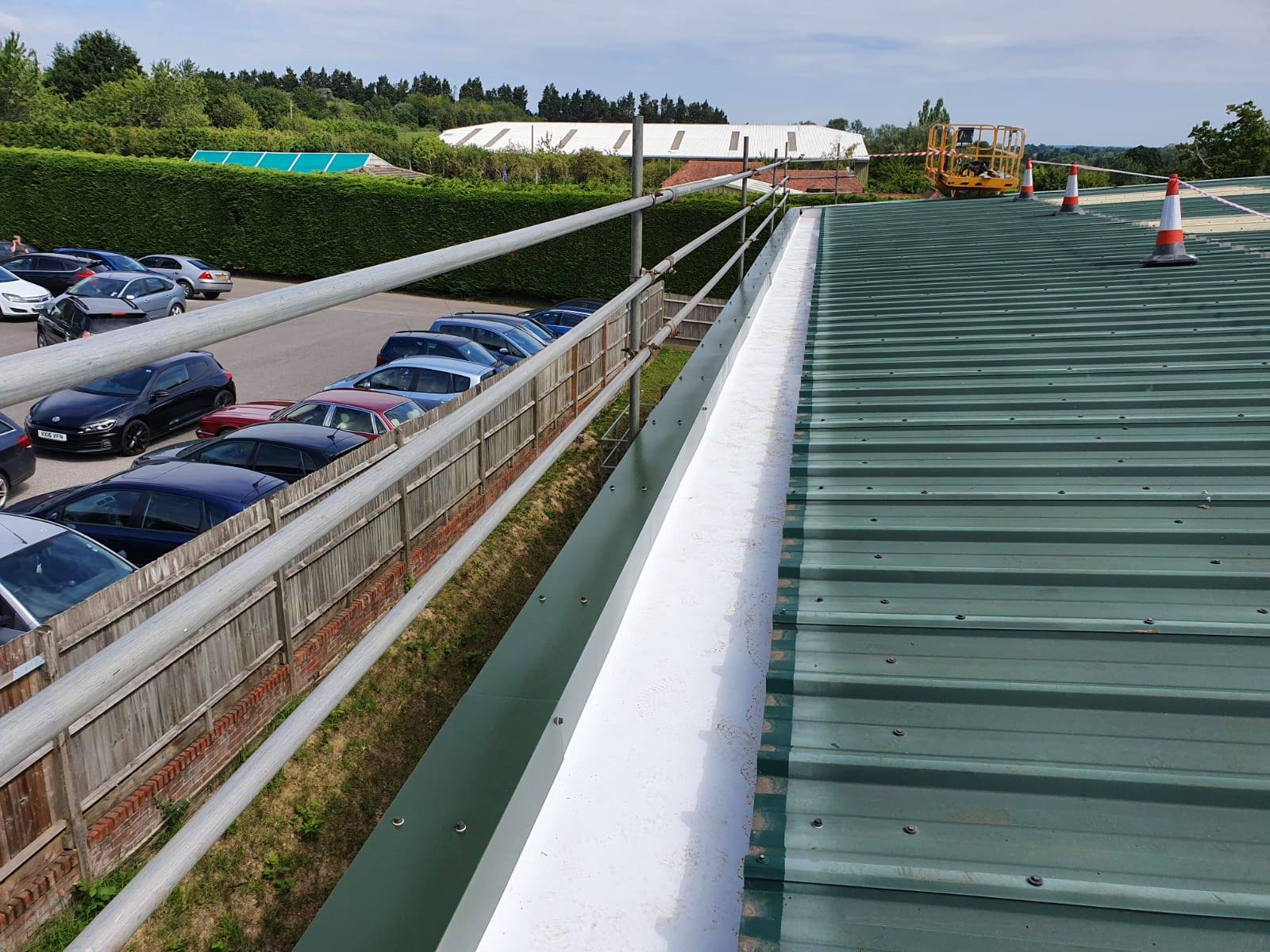 Guttering Contract to a Warehouse - Factory Roof in Washington, West Sussex 1