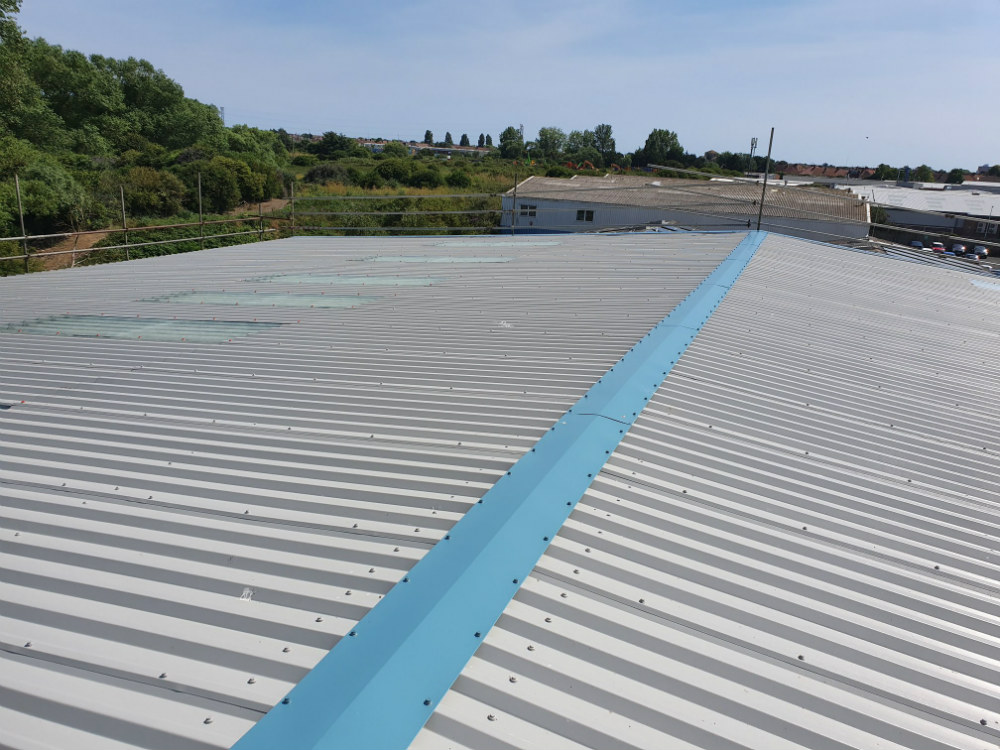 Over Roofing to a Factory Roof in Worthing West Sussex 3
