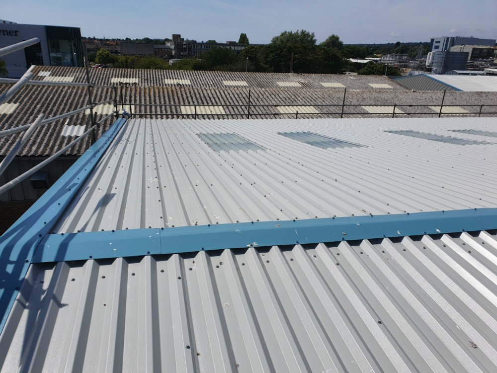 Over Roofing to a Factory Roof in Worthing West Sussex 5