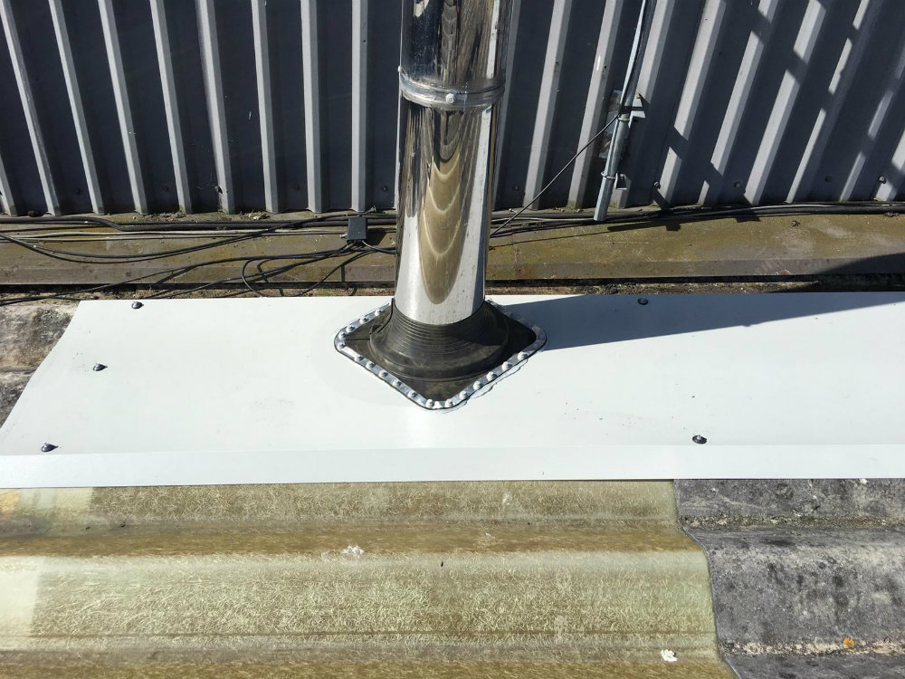 Roof Repair Work at a Factory in Swanley Kent