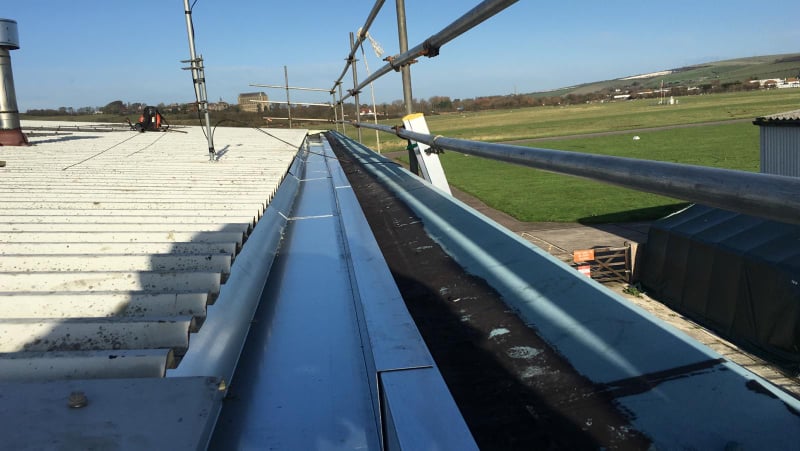 Gutter Repair Project for an Office at Brighton City Airport