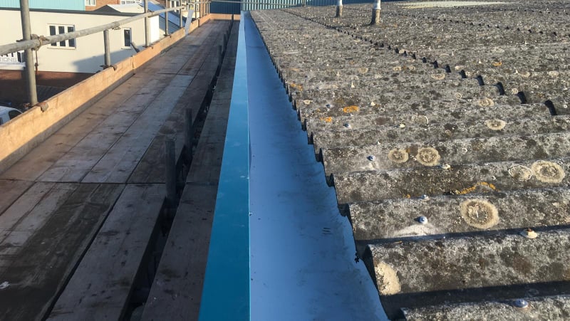 Guttering Contract to a Warehouse Roof in Southwick, West Sussex