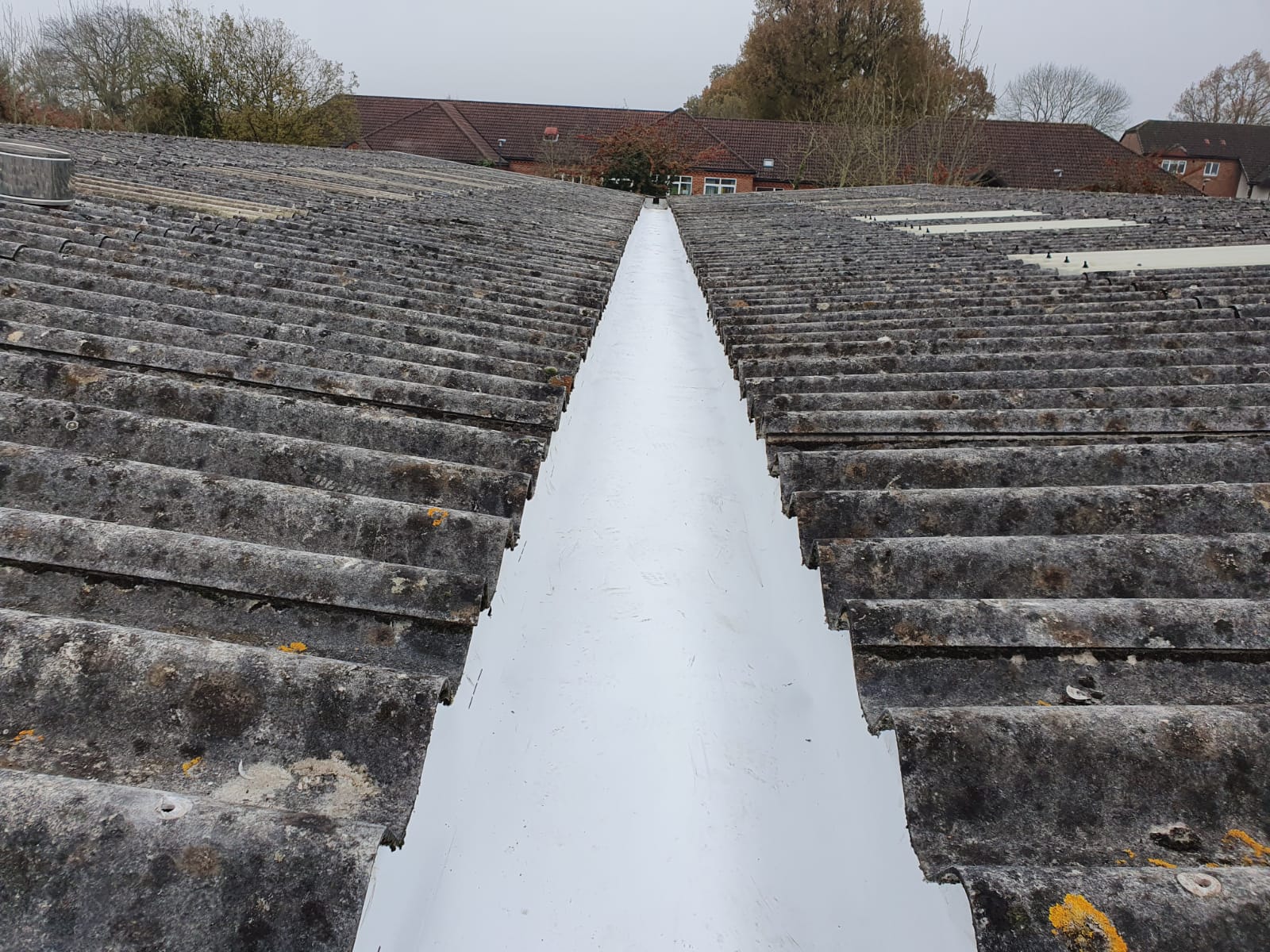 Repair Work to the Gutters and Roof on an Office Warehouse Roof in Edenbridge, Kent