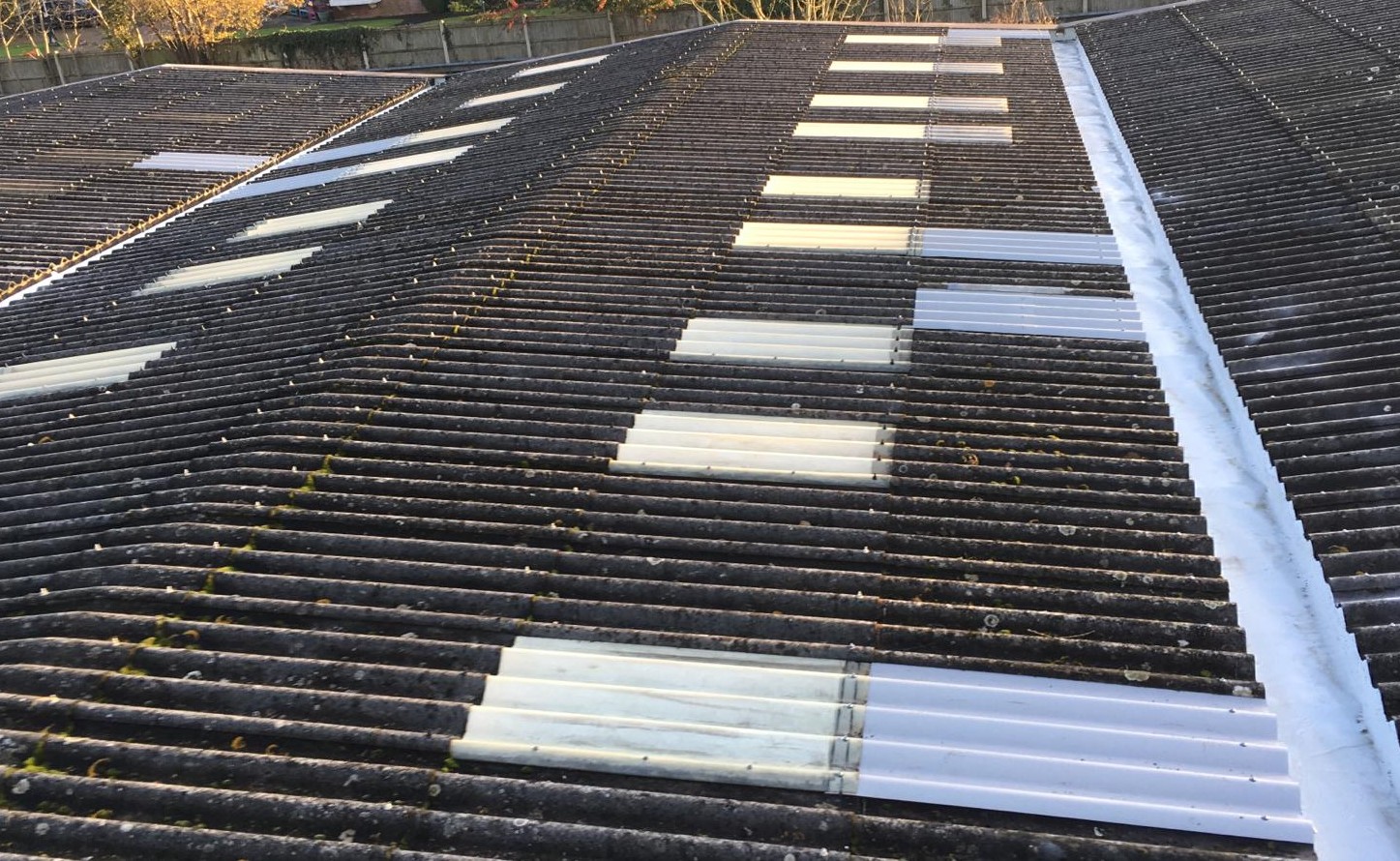 Repair to the Gutters and Roof on an Office Warehouse Roof in Edenbridge, Kent 4