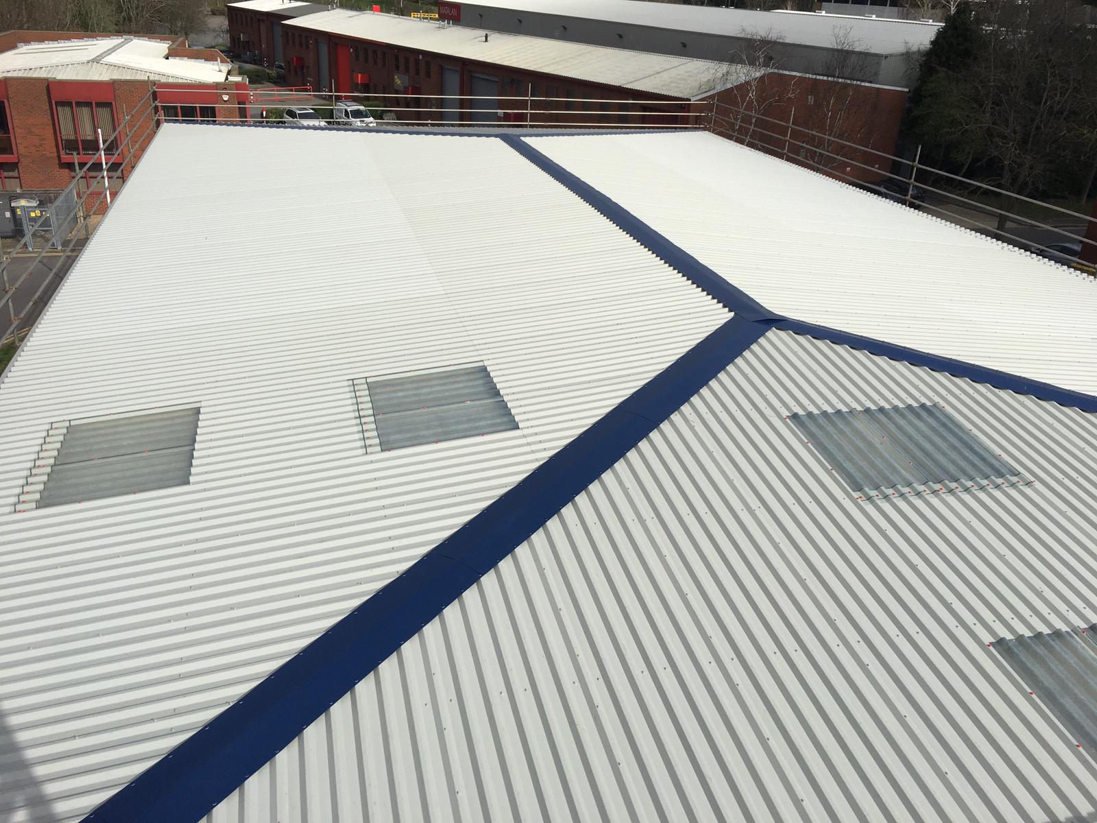 Over-Roofing to an Office Warehouse Roof in Camberley Surrey