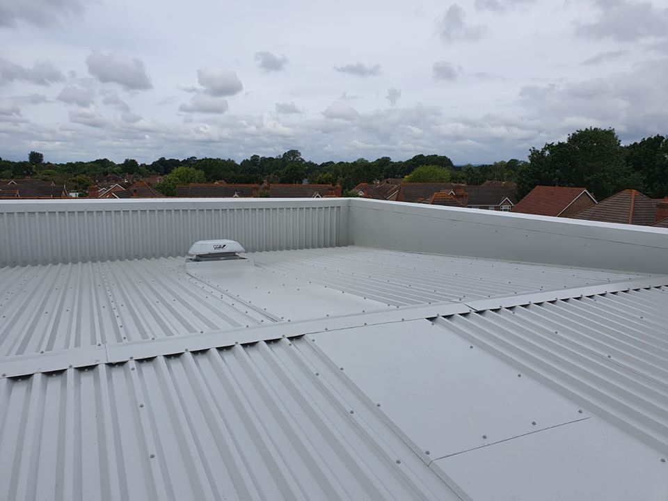 over-roofing project for a roof in a school at Westergate, Chichester, West Sussex