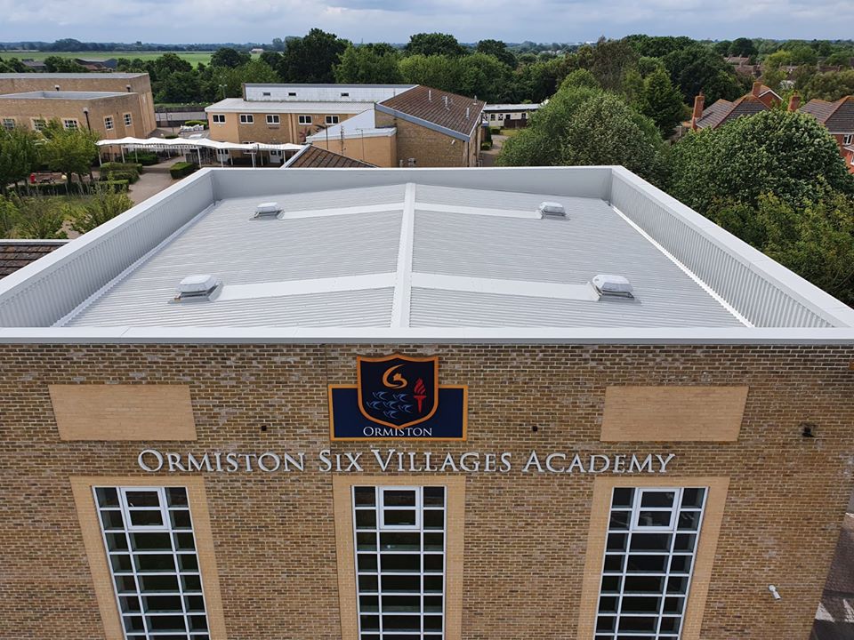 over-roofing to a roof in a school at Westergate, Chichester, West Sussex