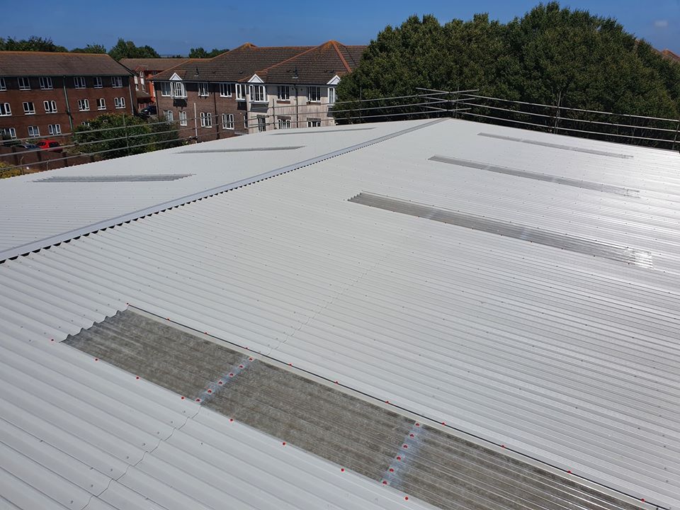 Over Roofing to a Warehouse roof in Littlehampton, West Sussex