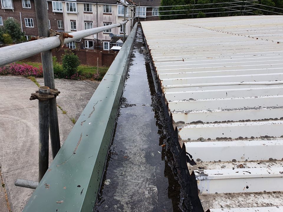 Over Roofing to a Large Warehouse roof in Littlehampton, West Sussex