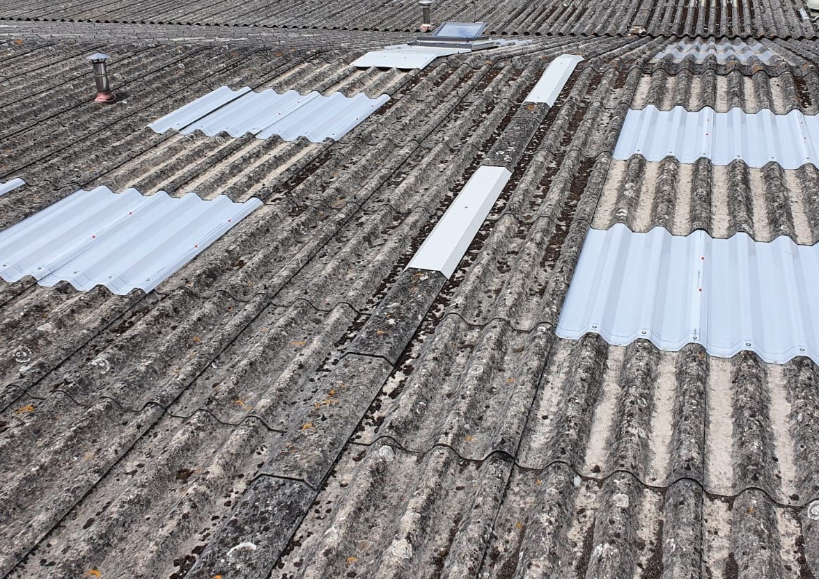 Roof Repair to an MOT and car service centre in Bookham, Leatherhead, Surrey