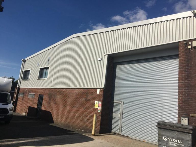 refurbishment work to the cladding of a warehouse Unit in Littlehampton West Sussex