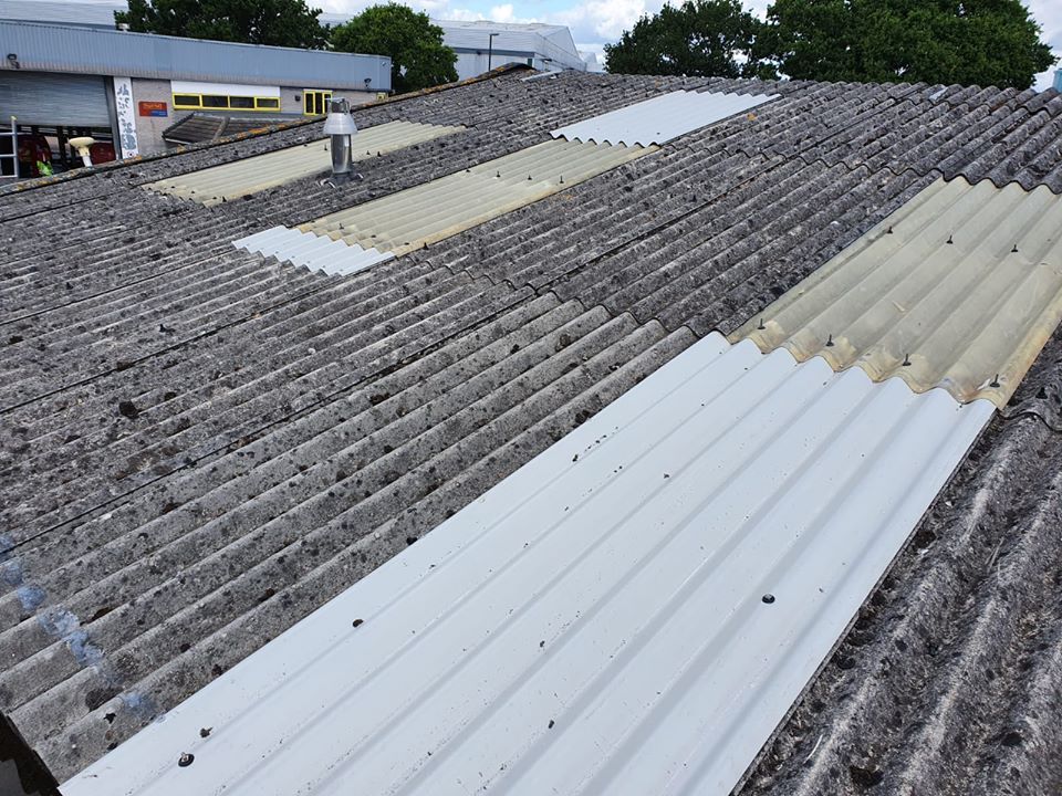 Roof Repairs to a Workshop roof in Crawley West Sussex
