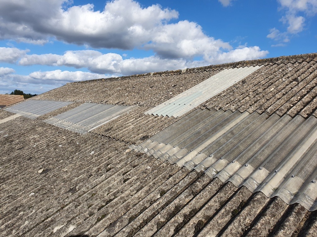 Roof light and gutter replacement to a warehouse roof in Benfleet Essex