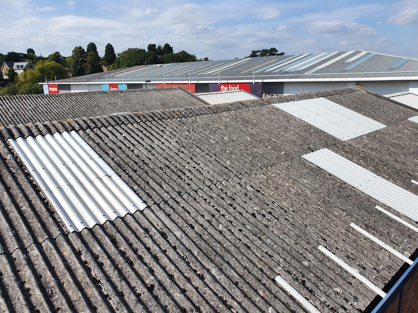 Roof repair work to a Gym roof in Maidstone Kent