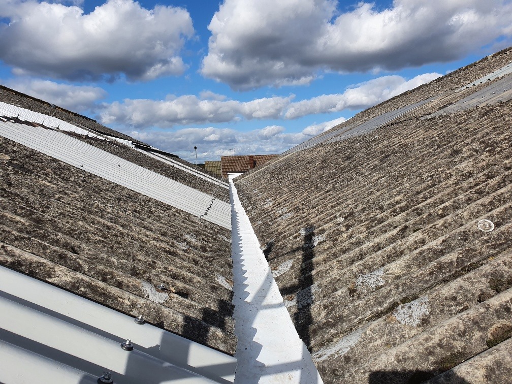Rooflight replacement to a warehouse roof in Benfleet Essex
