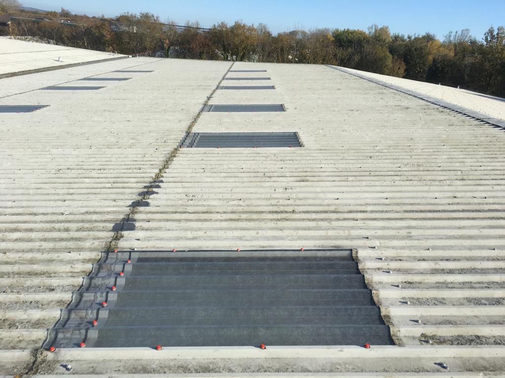 Rooflights replacement to a warehouse office roof in Littlehampton West Sussex