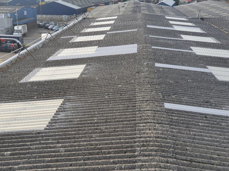 Warehouse roof in Dagenham Essex