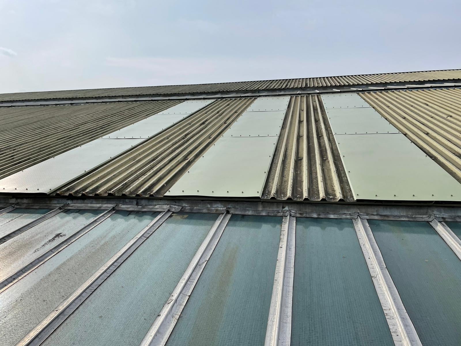Repairs to a warehouse roof in Cranleigh Surrey
