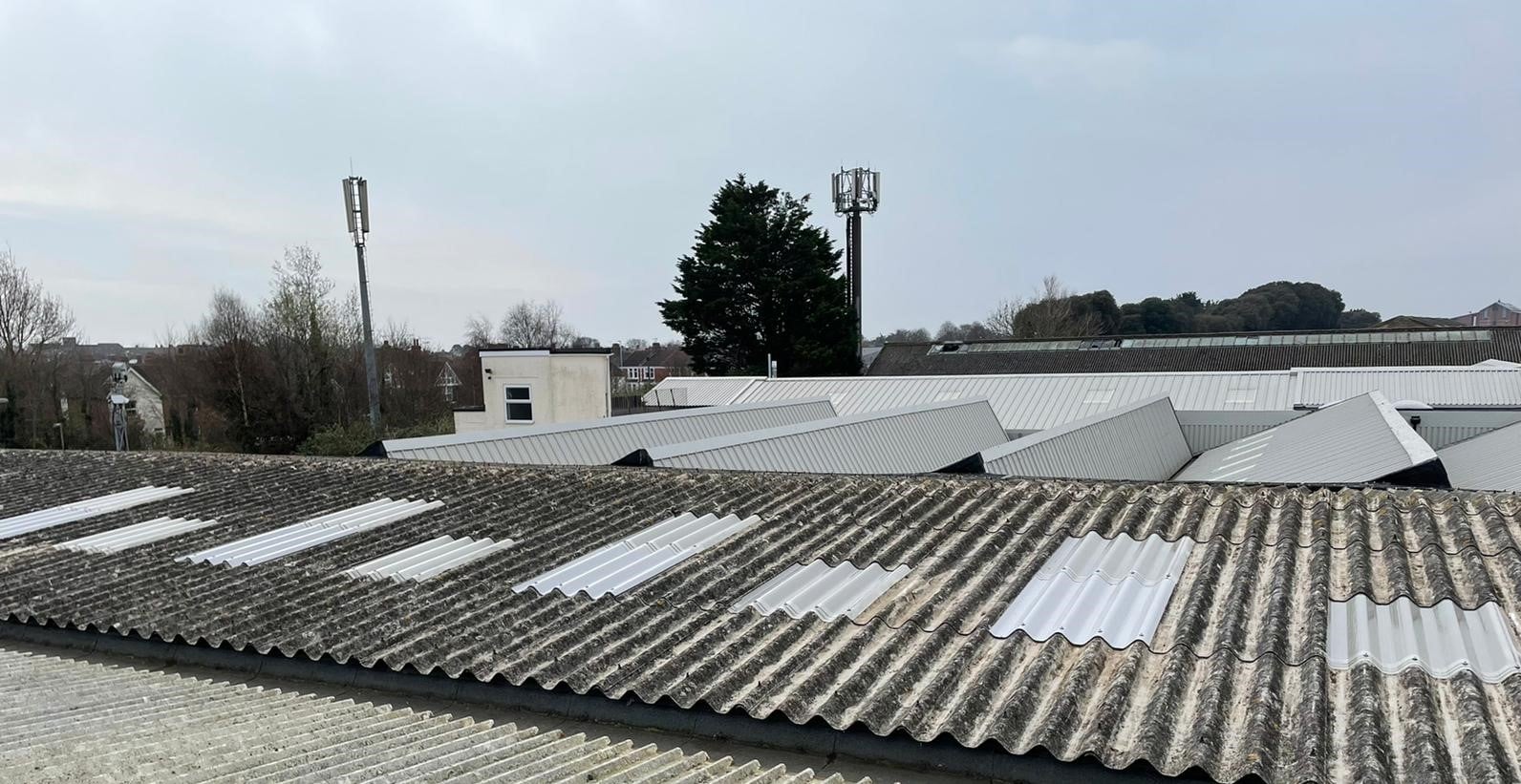 Rooflight Replacement to a Warehouse roof in Worthing West Sussex