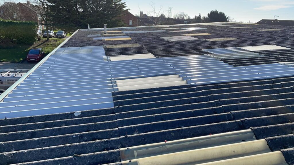 Leaking Roof on a Warehouse roof in Sompting Worthing West Sussex