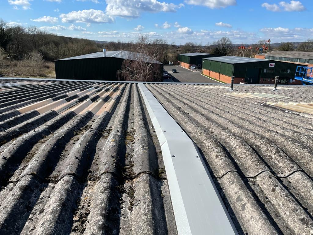 Leaking Roof on a warehouse roof in Sevenoaks Kent