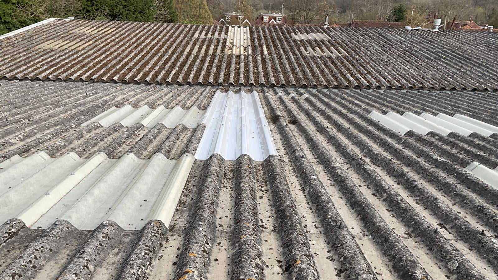 Repair to a Warehouse roof in Bookham Surrey