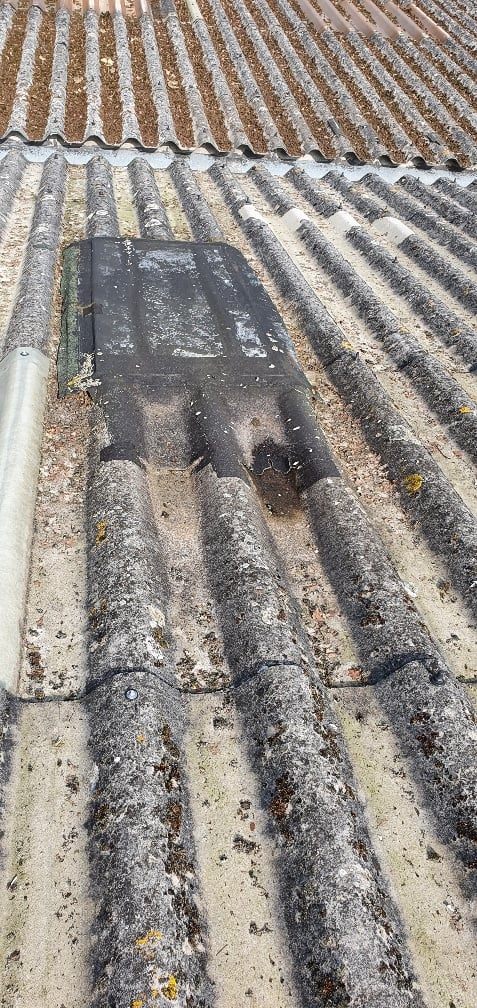 Repair to a Factory roof in Bookham Surrey