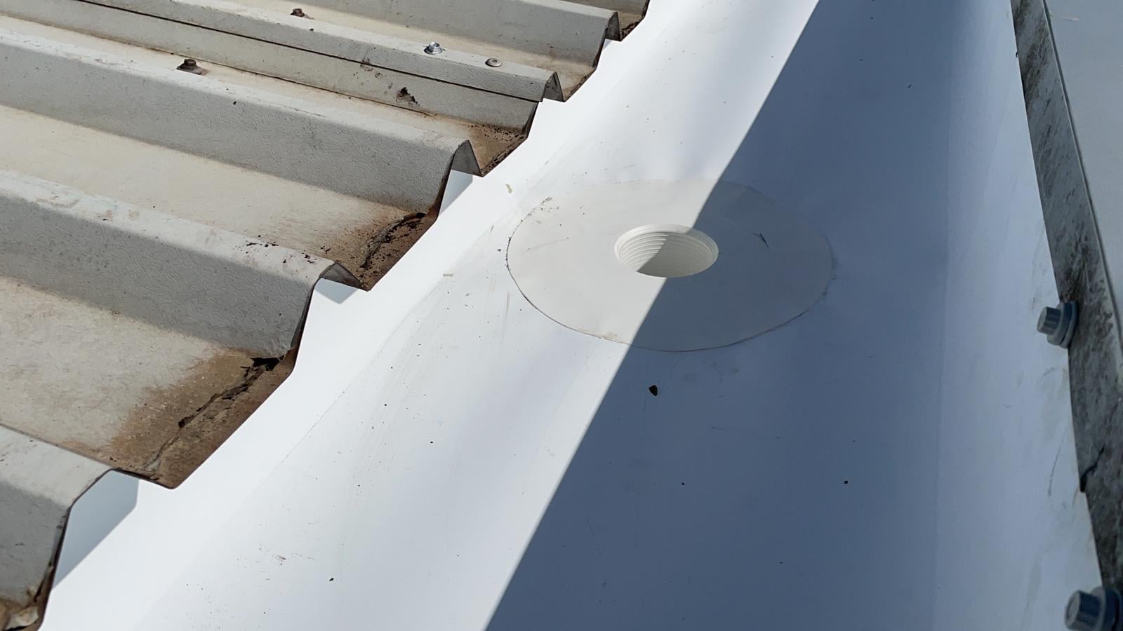 Repair work to a warehouse roof in Tadworth Surrey