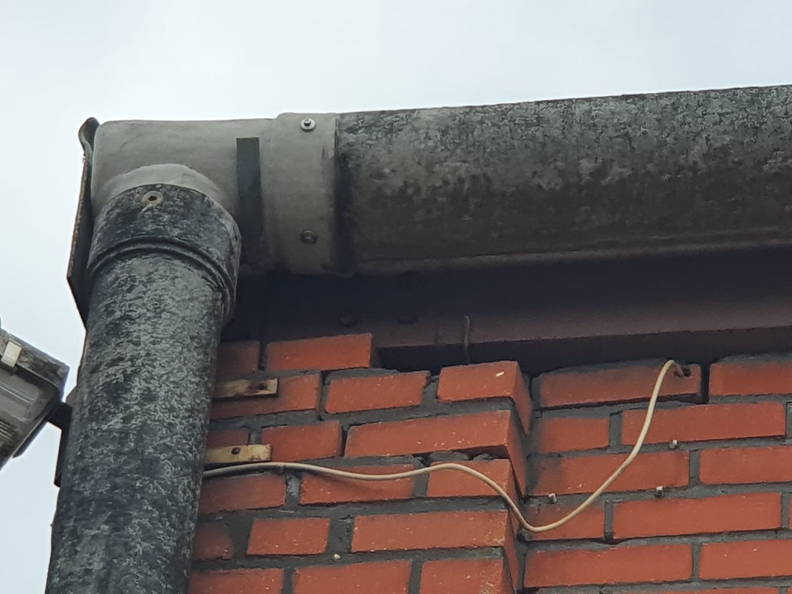 Guttering on a large Warehouse roof in Ash Vale Aldershot Hampshire