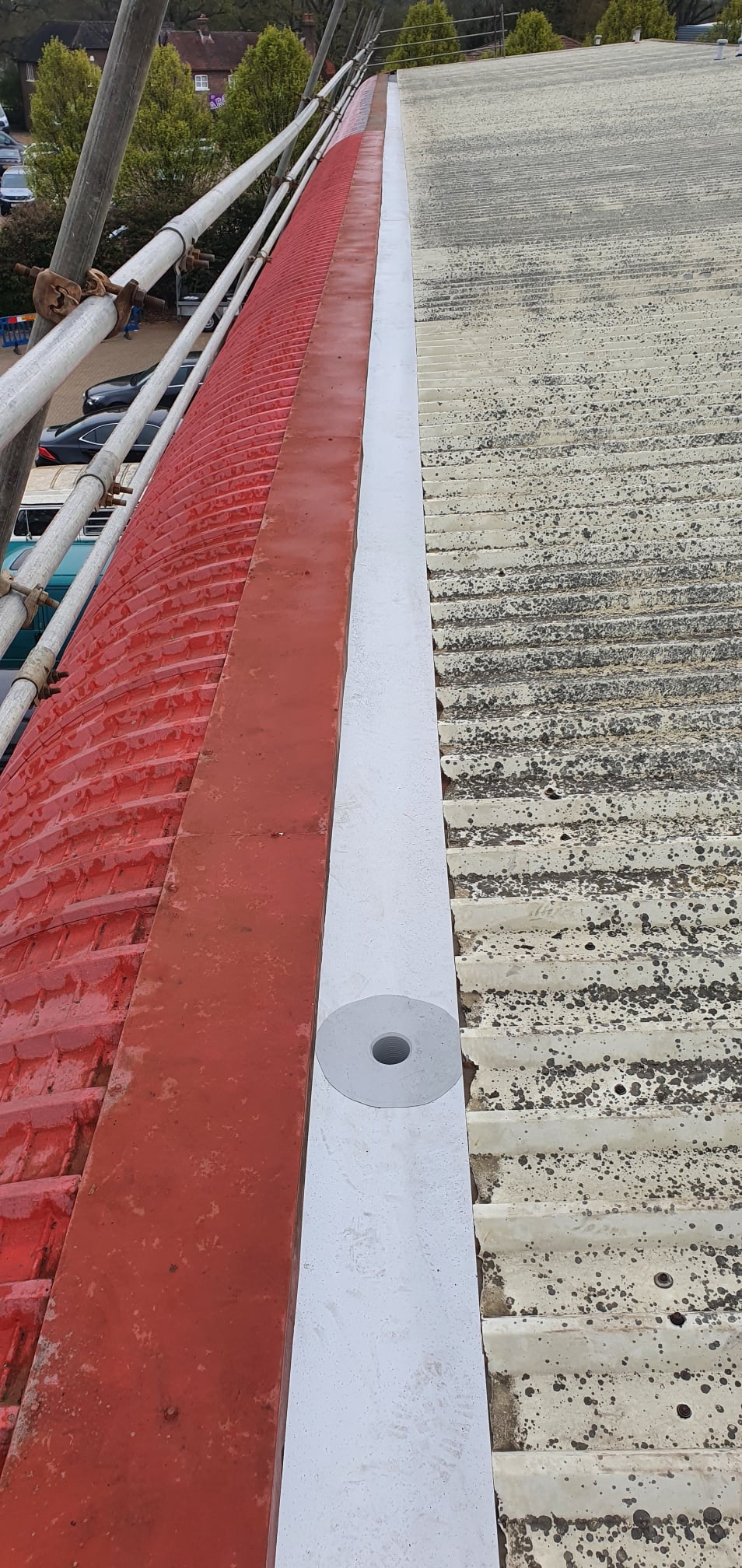 Office guttering work to a warehouse in Crawley
