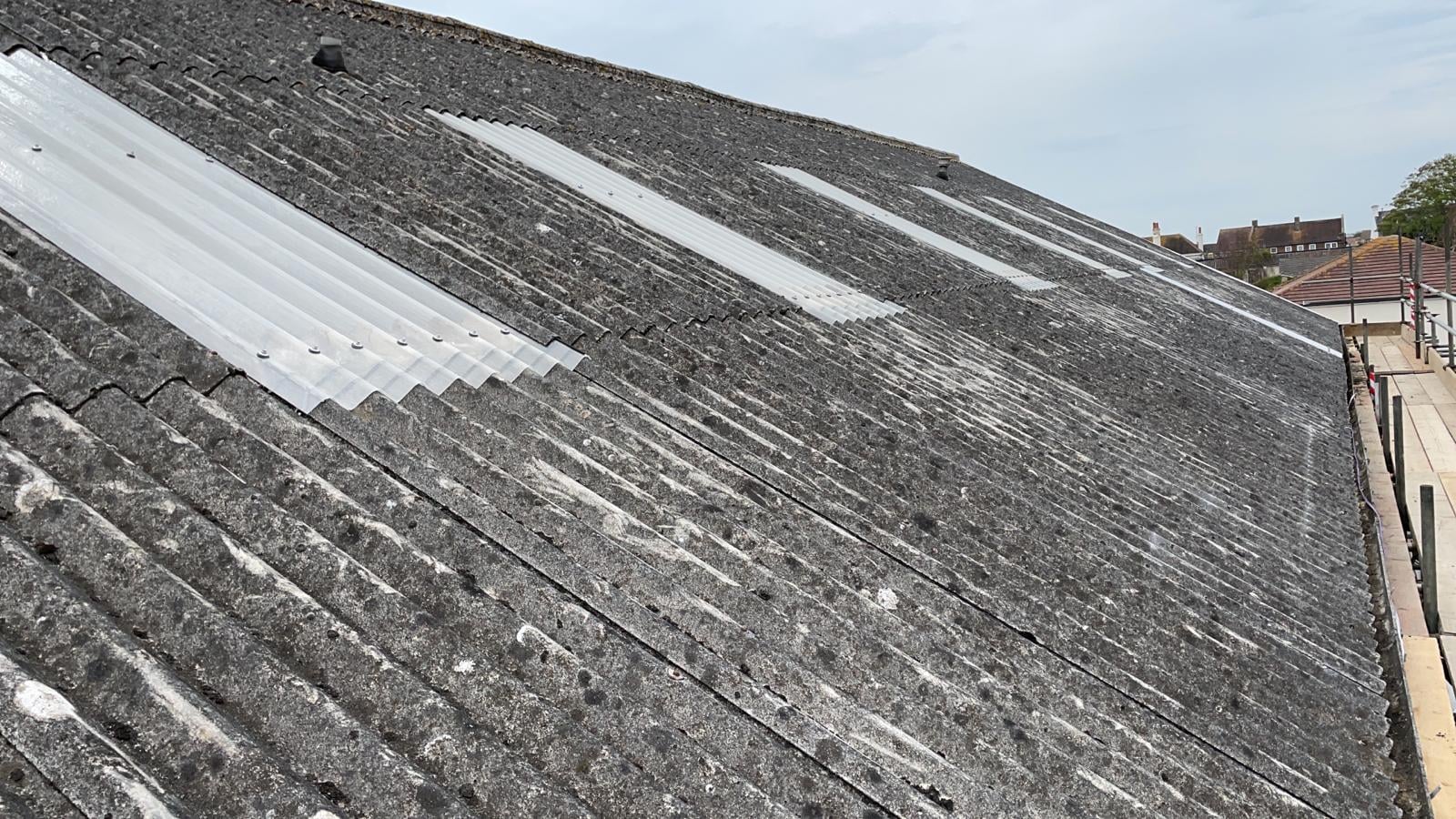 Roof Lights on a commercial garage roof in Lancing West Sussex