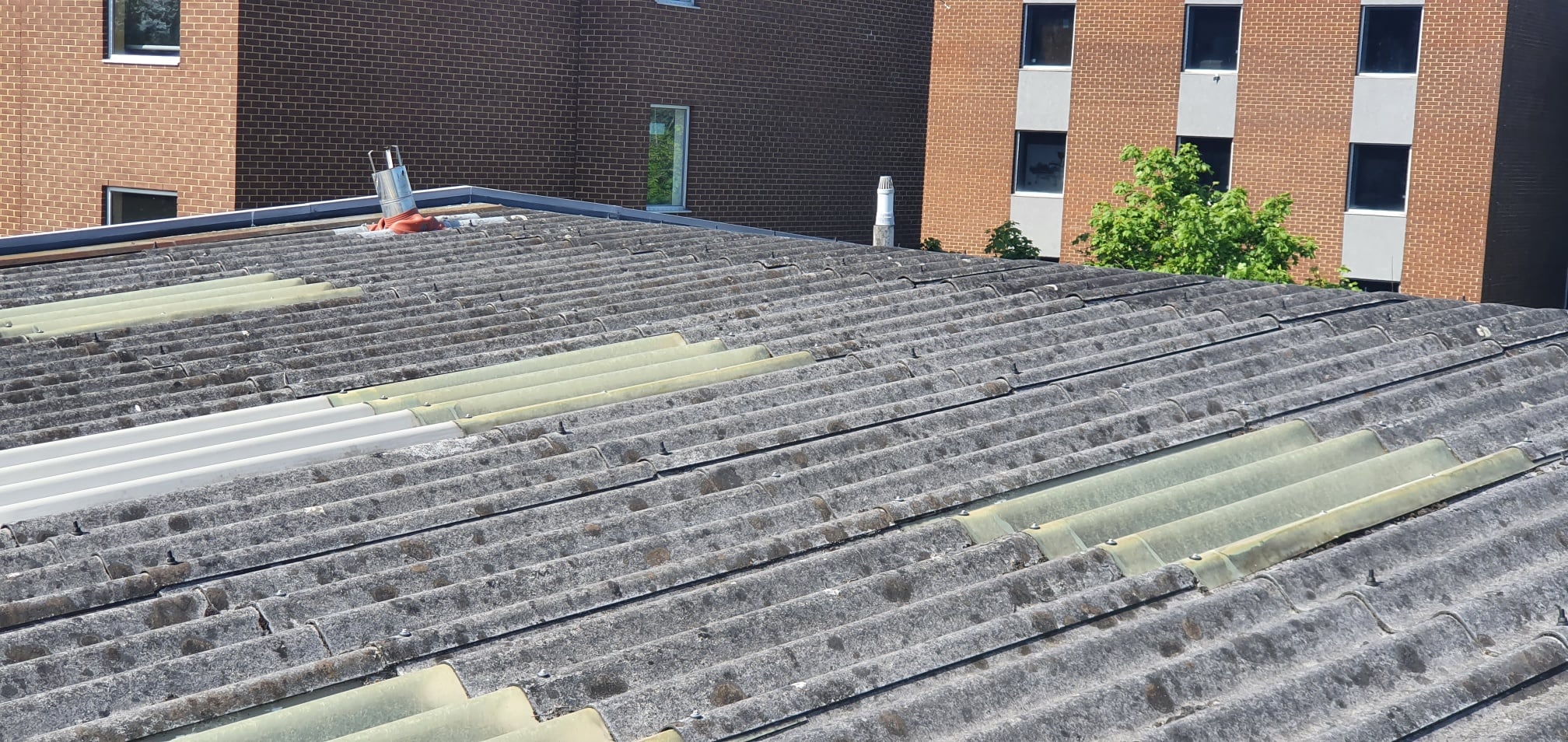 Repairs to a Warehouse roof in Crawley Sussex