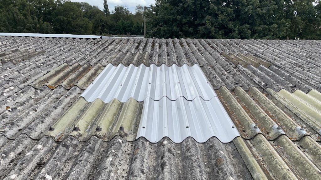 roofing repairs to a warehouse roof in Crawley West Sussex