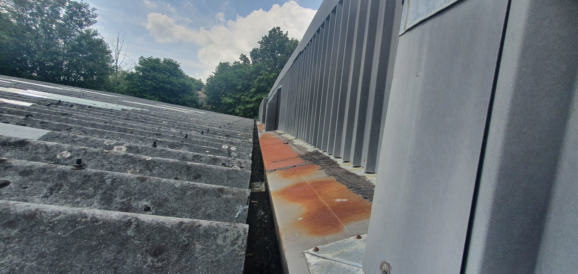 Gutter lining work to a warehouse and Warehouse roof in Crowborough East Sussex