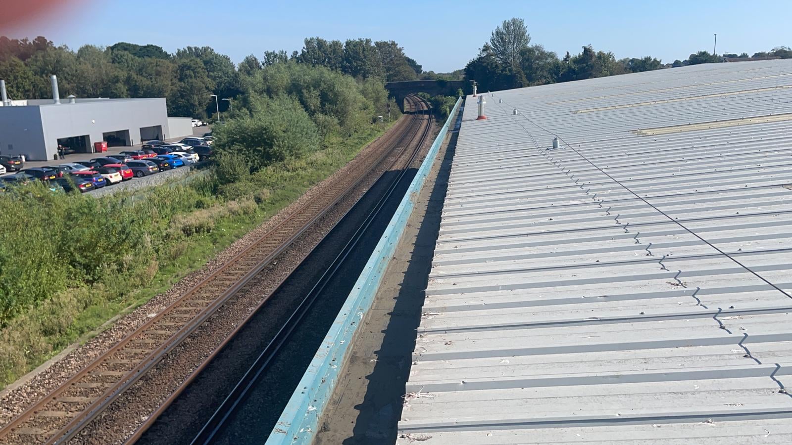 repair work to a warehouse roof in Rustington West Sussex
