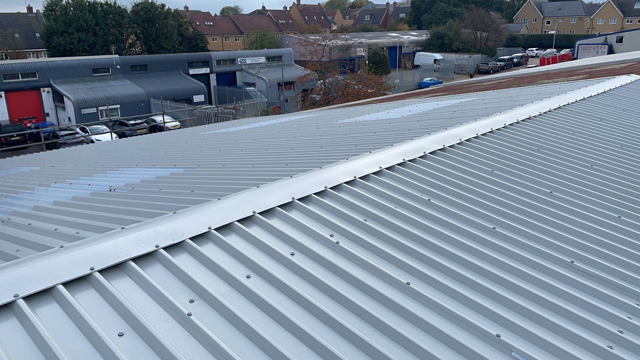 Over-roofing to an office and warehouse roof in Laindon Essex
