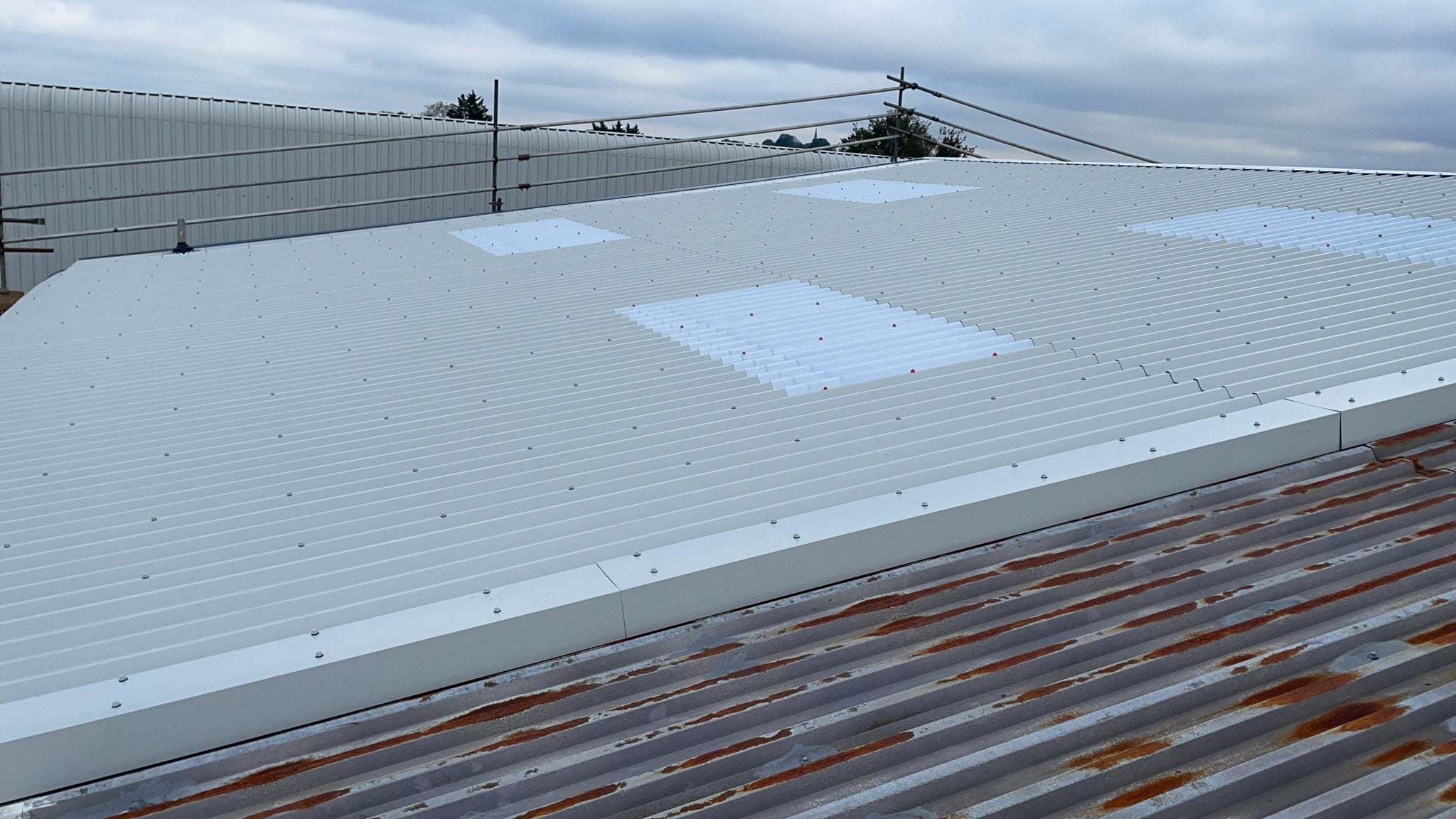 Over-roofing to an office roof in Laindon Essex