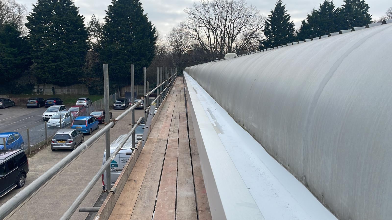 Gutter repair work for business centre in Burgess Hill, West Sussex