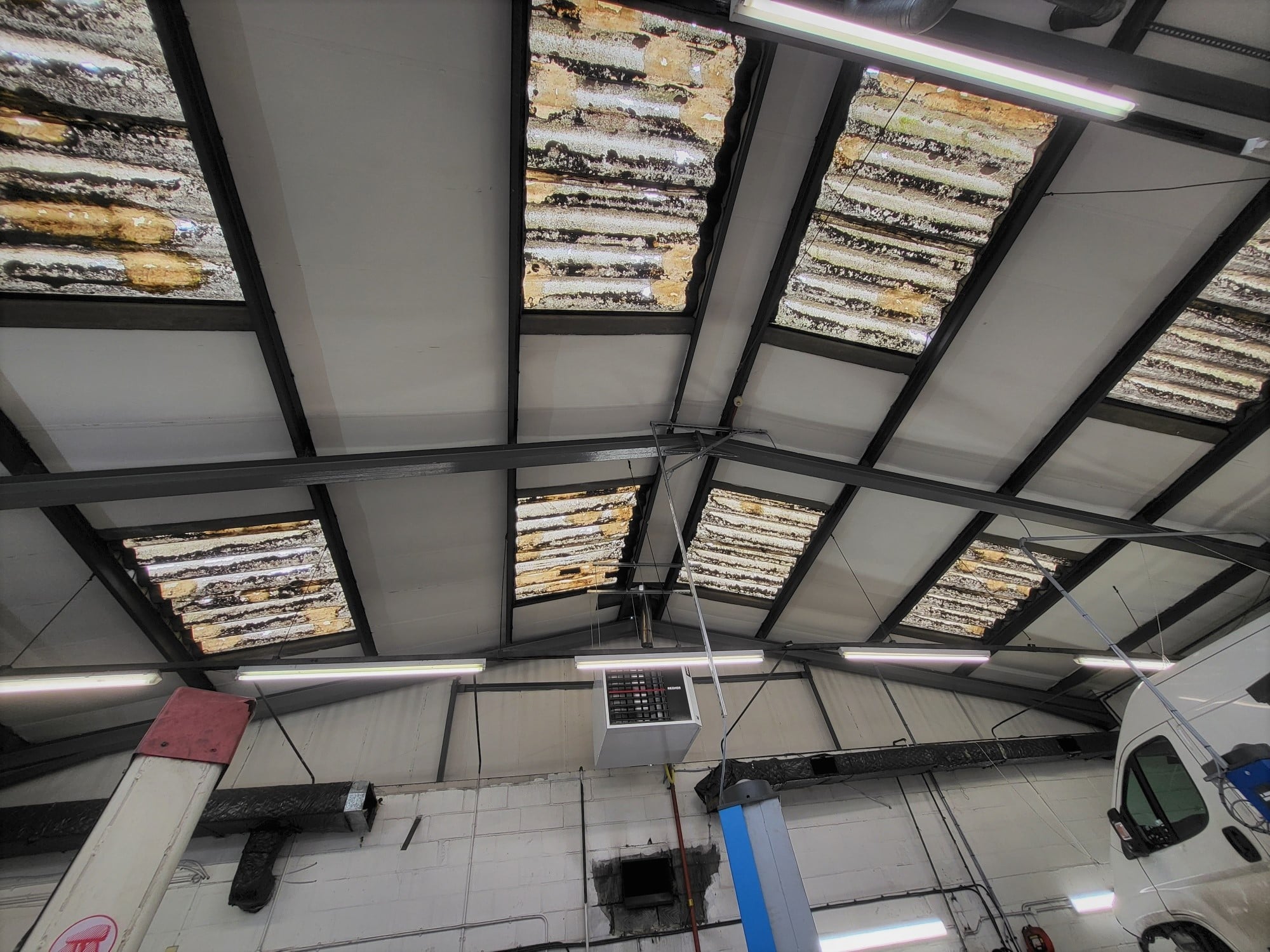 Commercial Rooflight replacement for a car dealership in Ashford, Kent