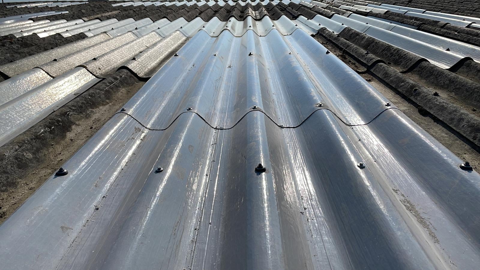 Roof repairs to a warehouse in Southwick West Sussex
