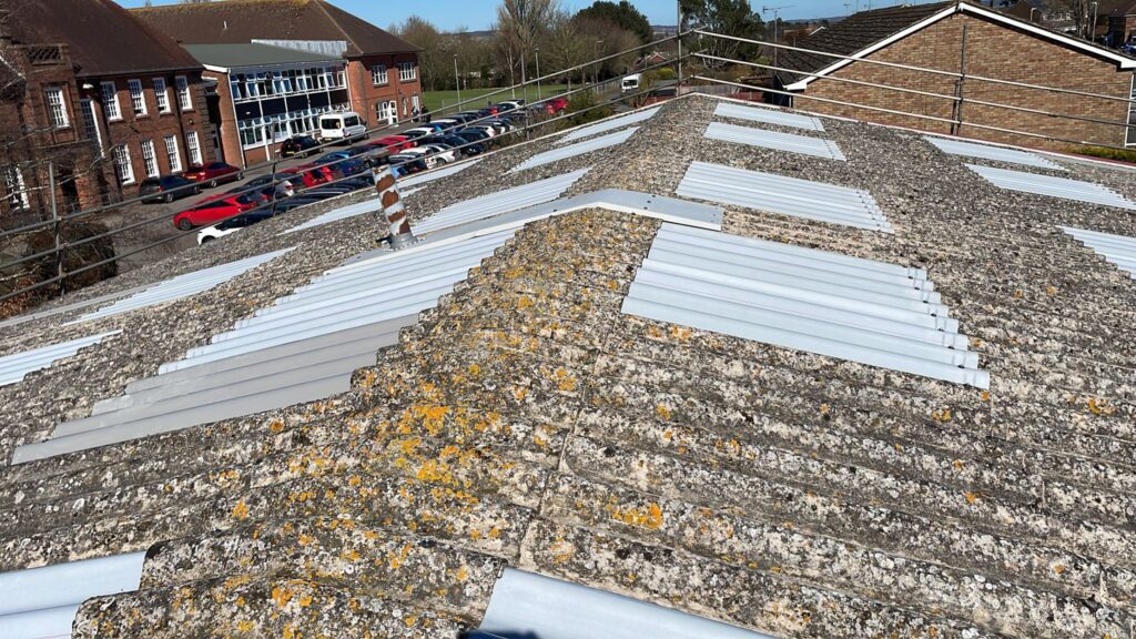 Rooflight replacement work to the workshop roof on a car dealership in Ashford, Kent