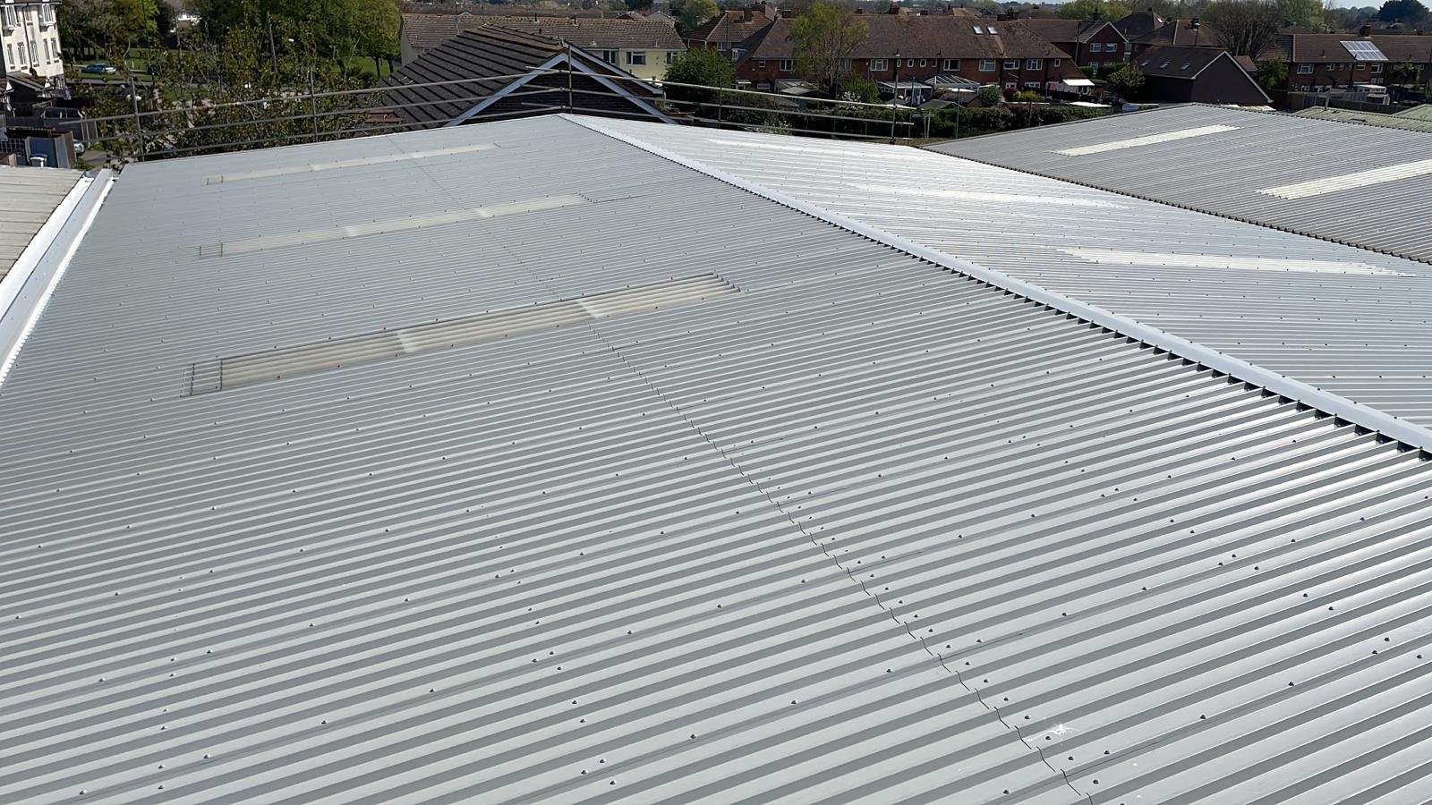 Over-roofing to a Warehouse roof in Littlehampton, West Sussex