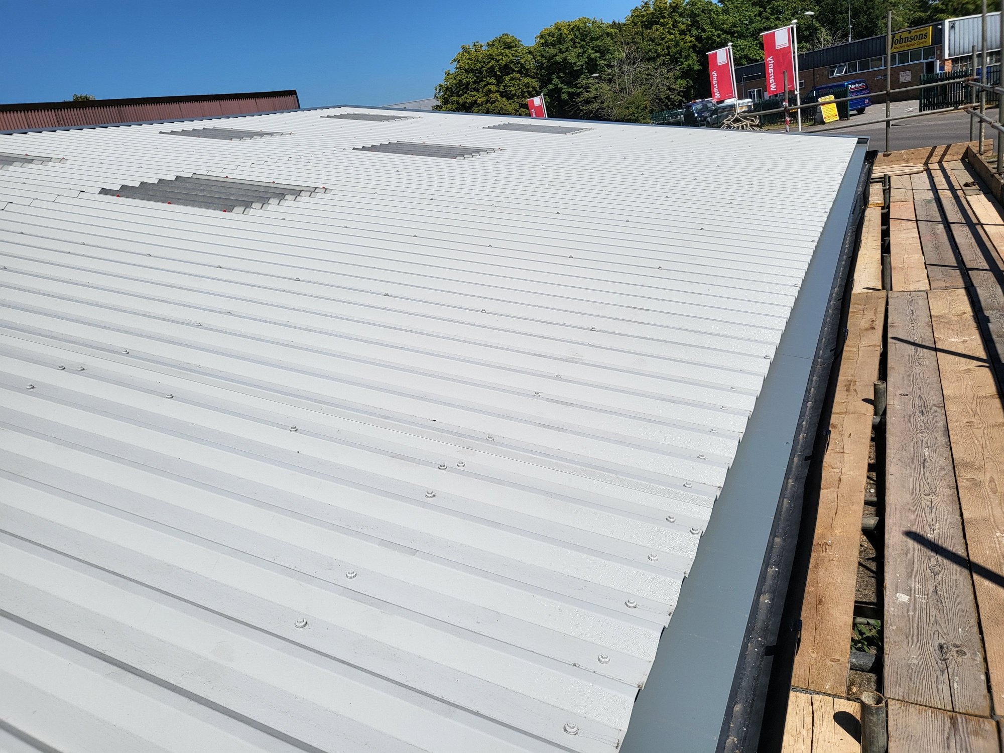 over-roofing to a workshop in Burgess Hill West Sussex