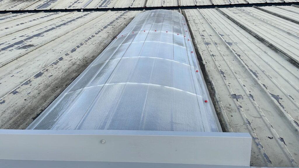 Replaced barrel rooflights on a Warehouse roof in Guildford, Surrey