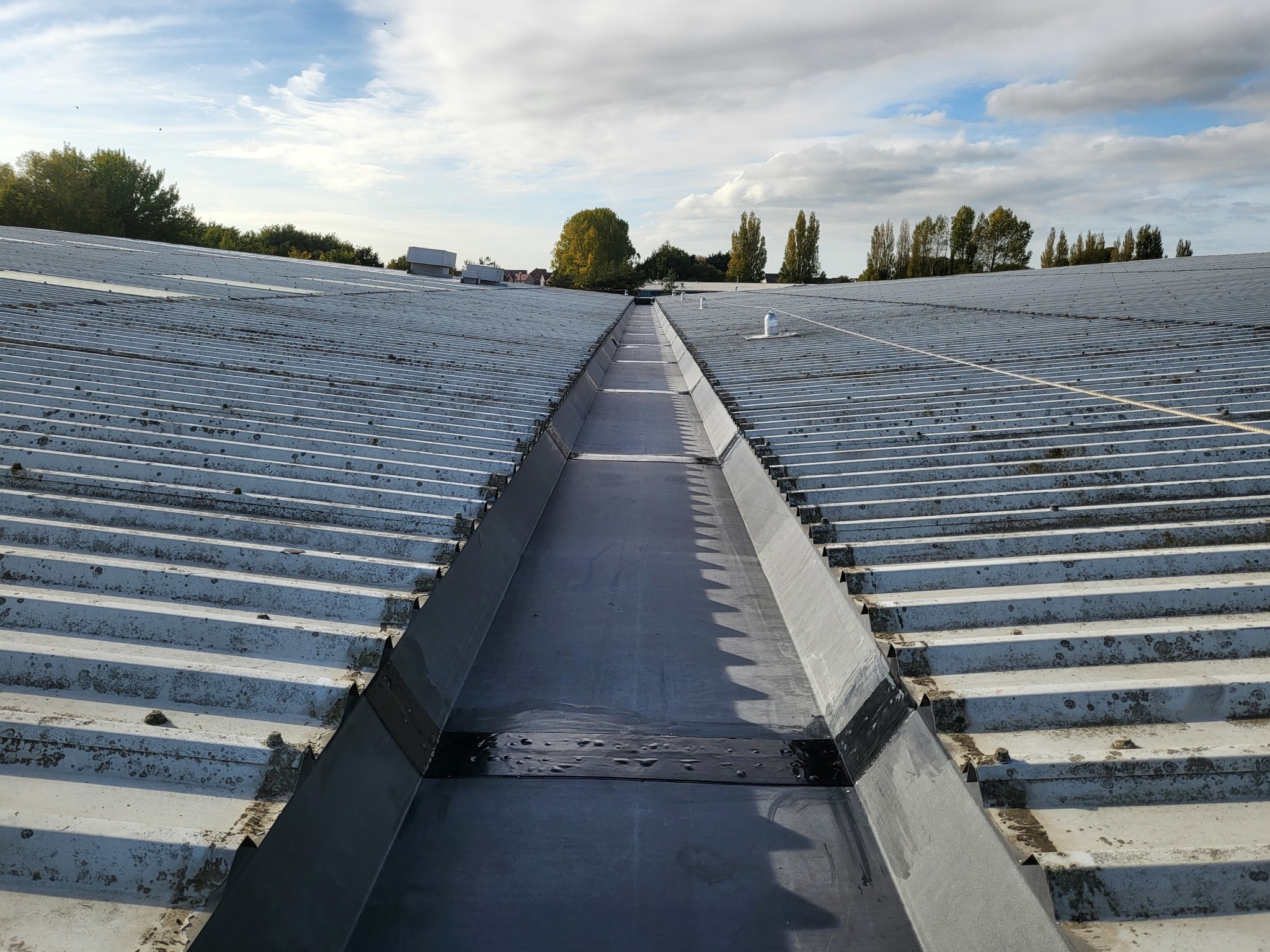 Repairs to a warehouse roof in Littlehampton, West Sussex