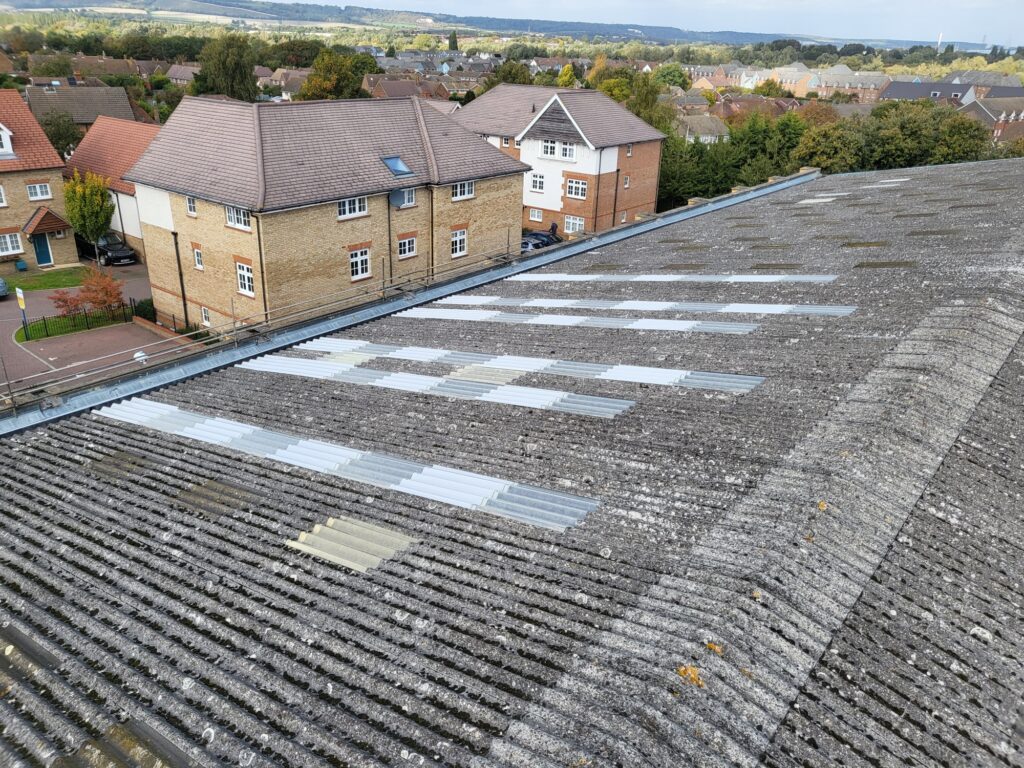 Rooflight replacement to a Warehouse roof in Larkfield, Kent