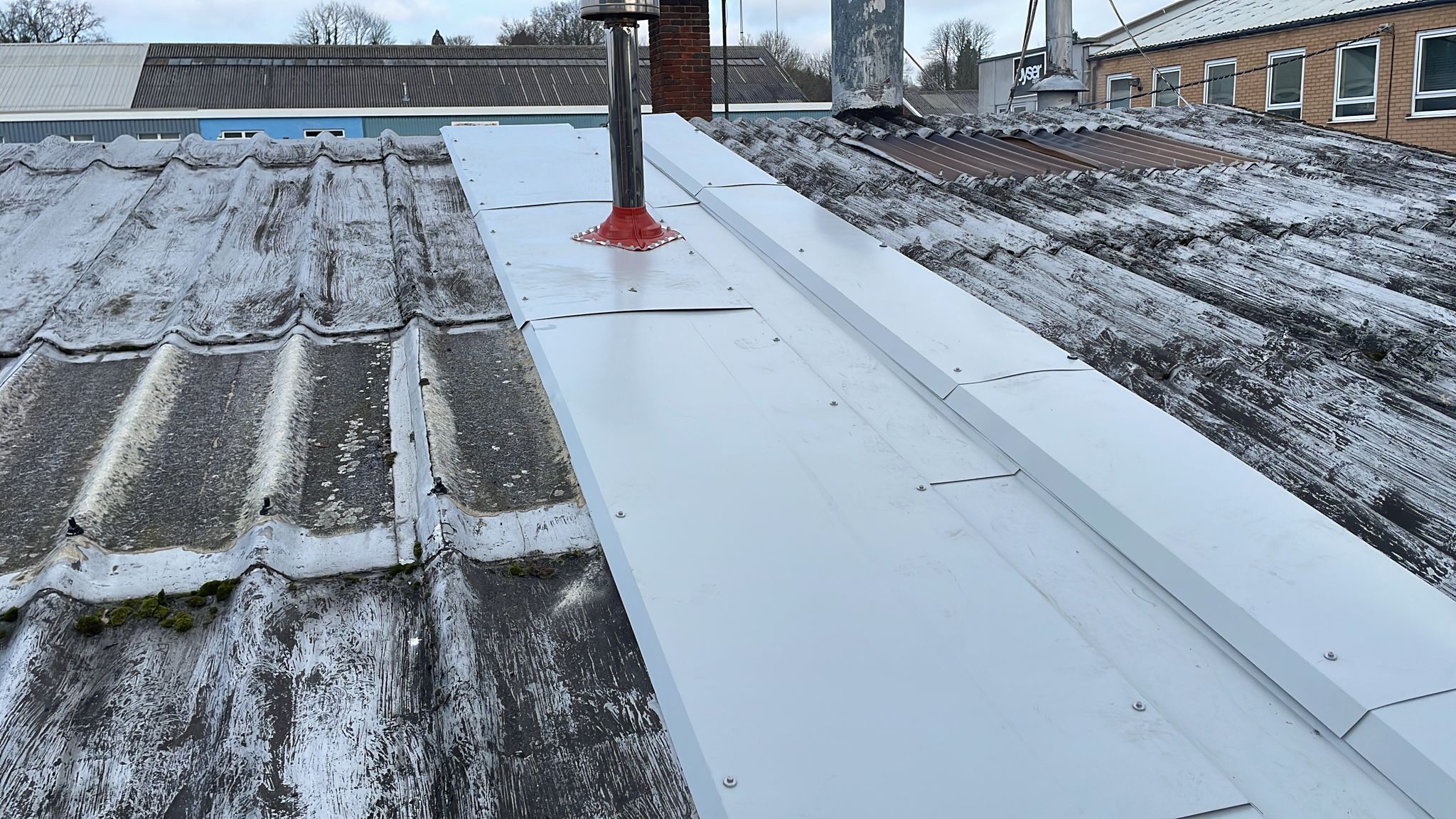 Roof Repairs to a factory in Edenbridge Kent